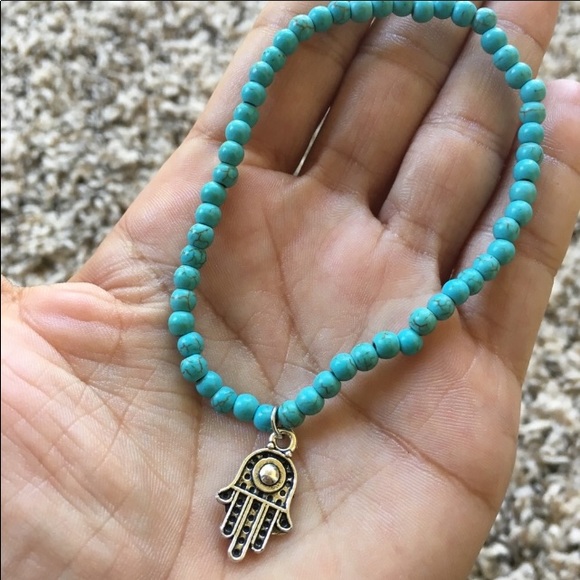 Turquoise Hamsa Bracelet - Picture 3 of 3